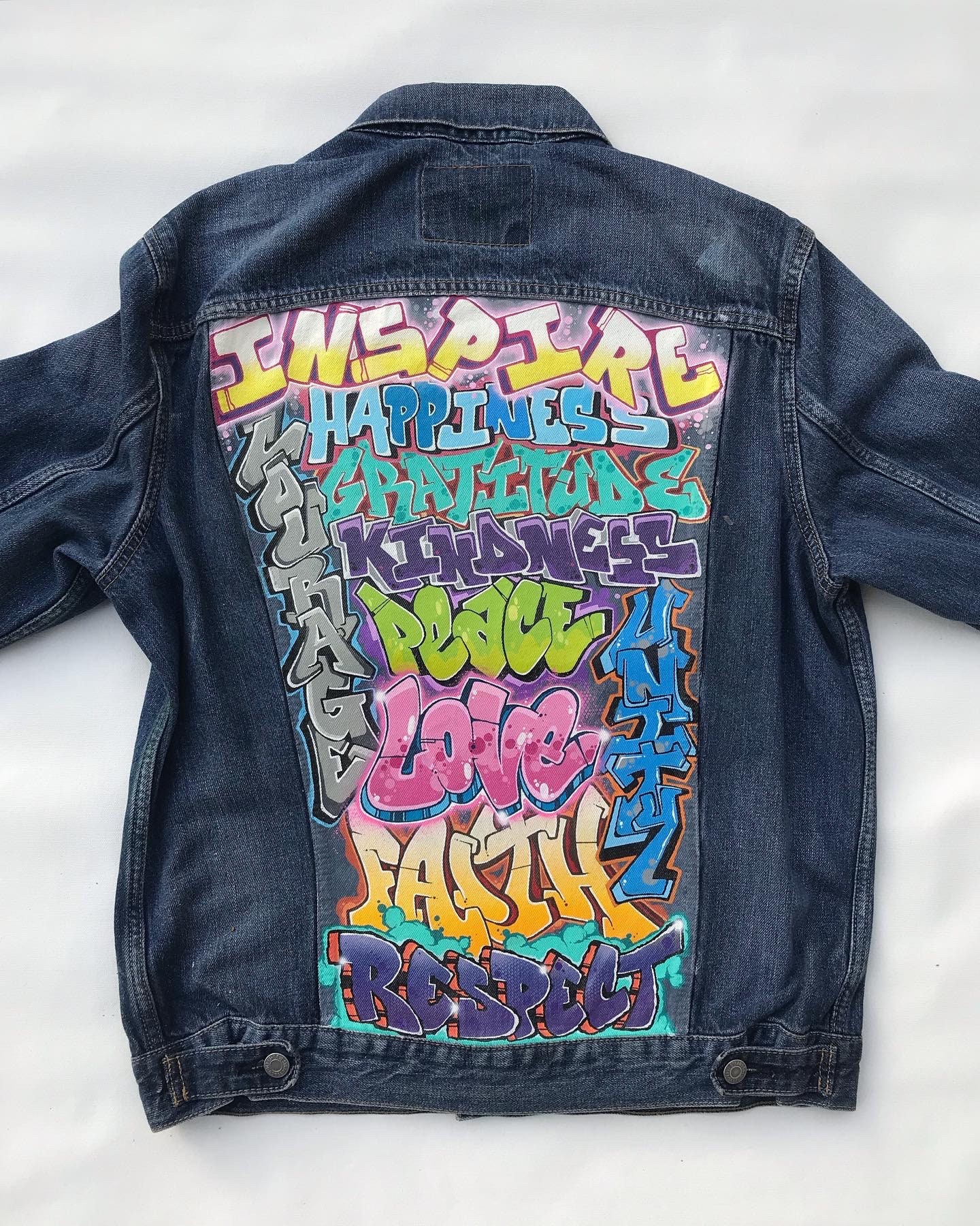 Detail Graffiti Denim Jacket Nomer 23