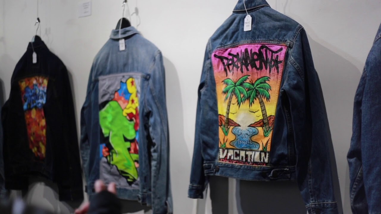 Detail Graffiti Denim Jacket Nomer 26