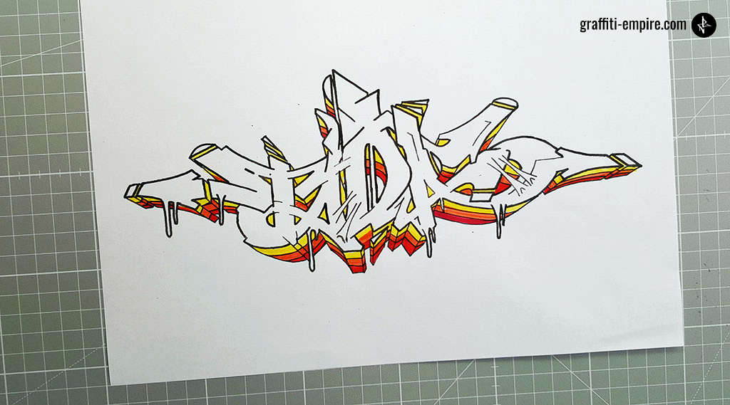 Detail Graffiti Design Full Colour Nomer 43