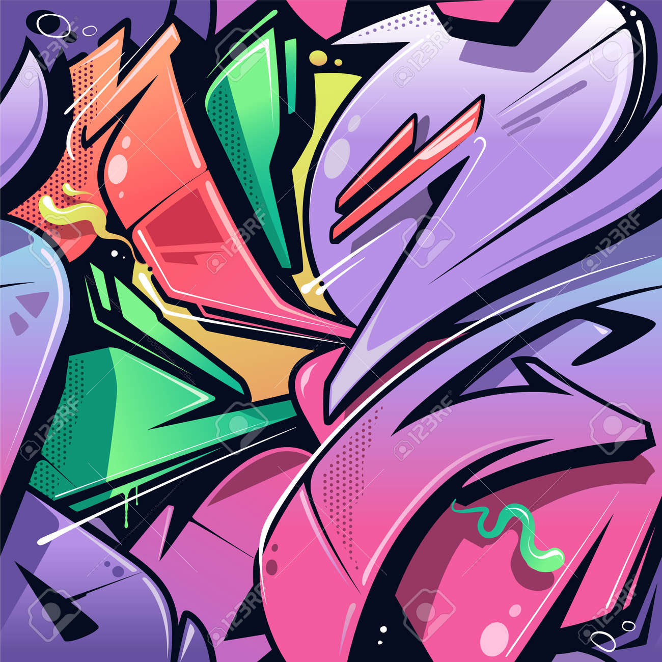 Detail Graffiti Design Full Colour Nomer 8