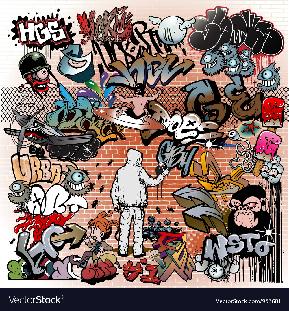 Detail Graffiti Design Vector Nomer 12