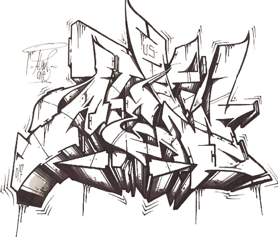 Detail Graffiti Designs To Draw Nomer 20