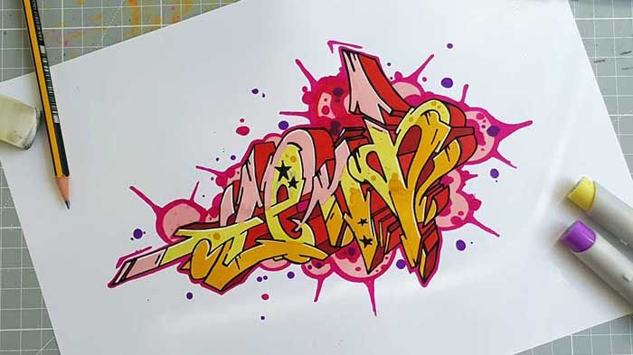 Detail Graffiti Designs To Draw On Paper Nomer 32