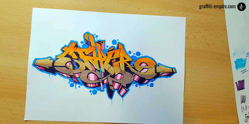 Detail Graffiti Designs To Draw On Paper Nomer 10
