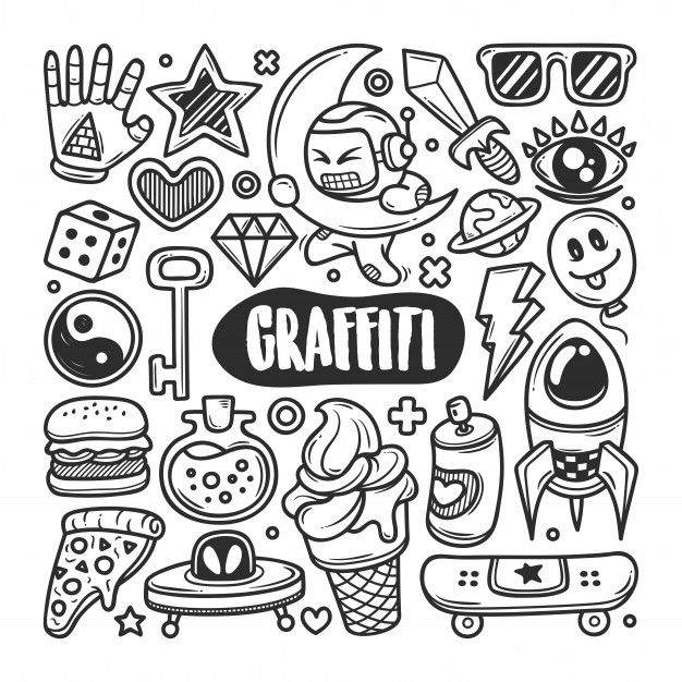 Detail Graffiti Doodle Art Nomer 36