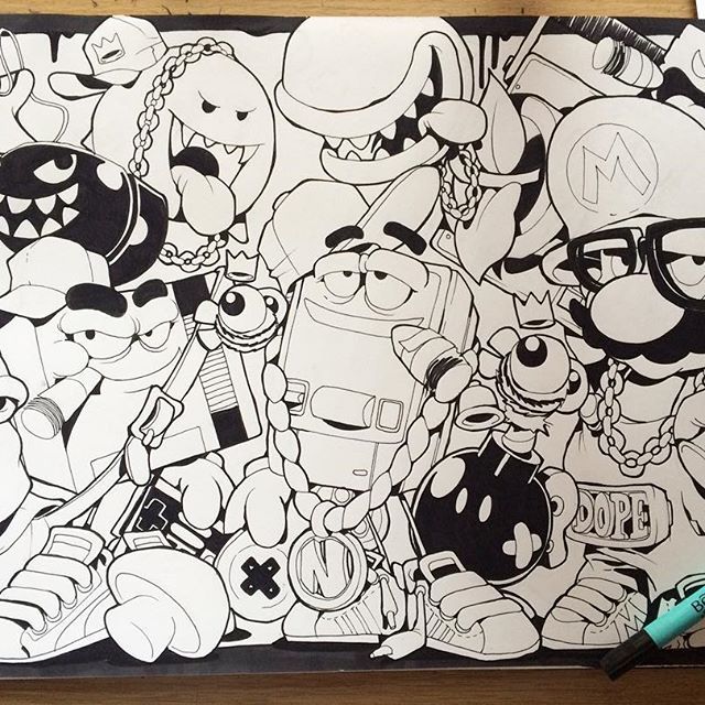 Detail Graffiti Doodle Character Nomer 42