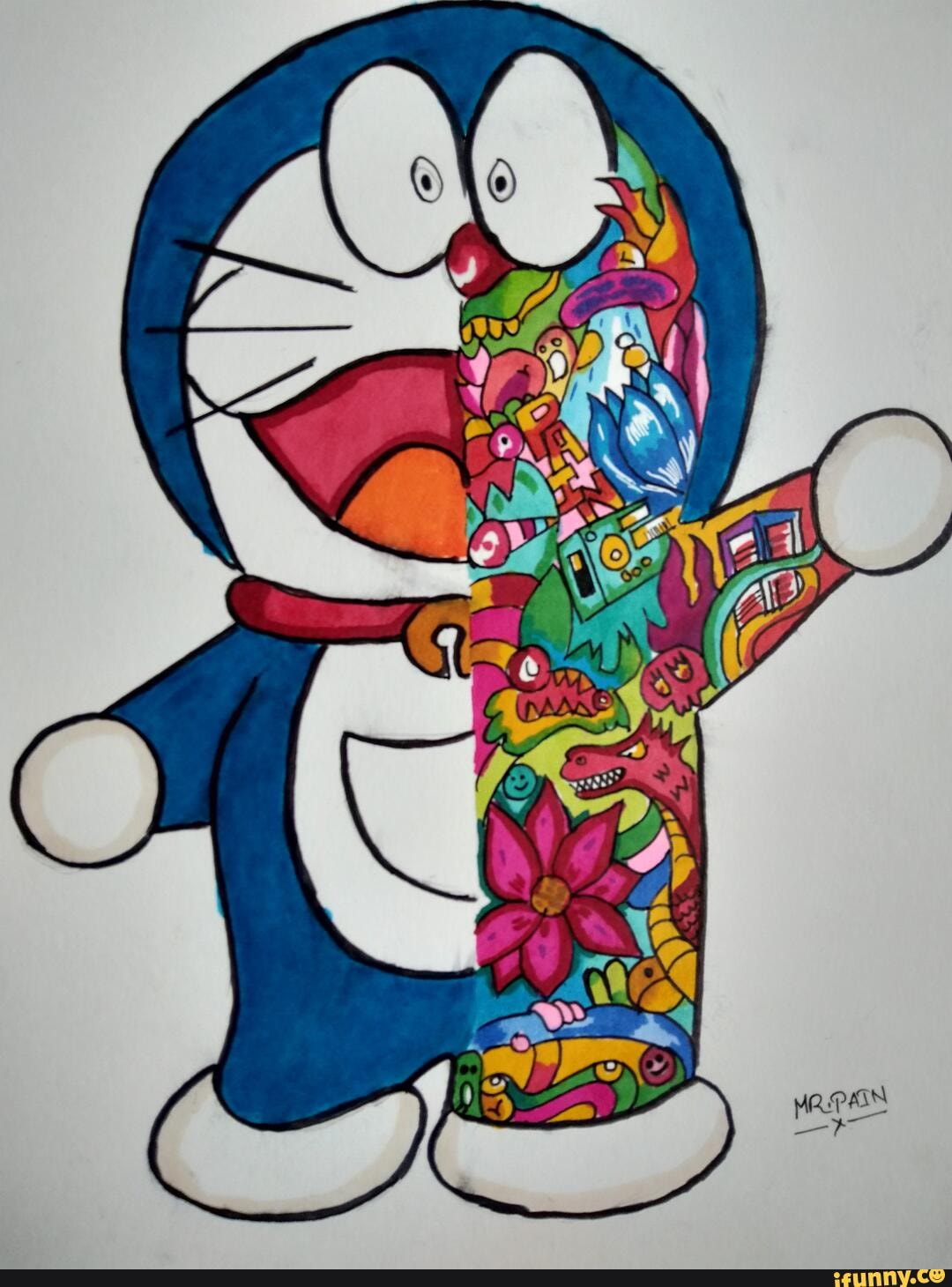 Detail Graffiti Doodle Doraemon Nomer 49