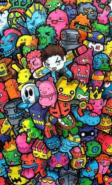 Detail Graffiti Doodle Monster Nomer 26