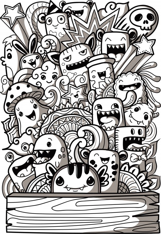 Detail Graffiti Doodle Monster Nomer 8