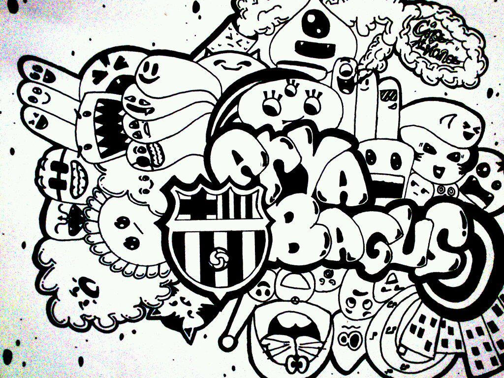 Detail Graffiti Doodle Nama Nomer 35