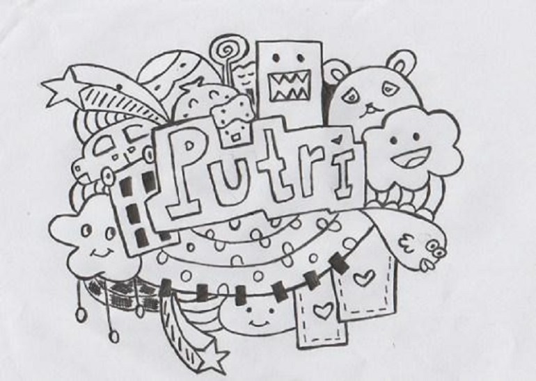 Detail Graffiti Doodle Nama Putri Nomer 2