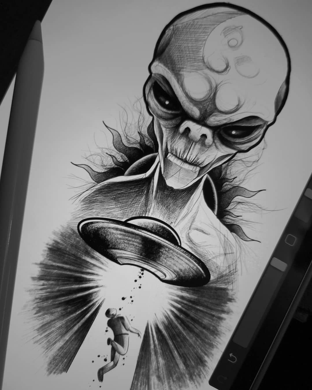 Detail Graffiti Draw Alien Nomer 17