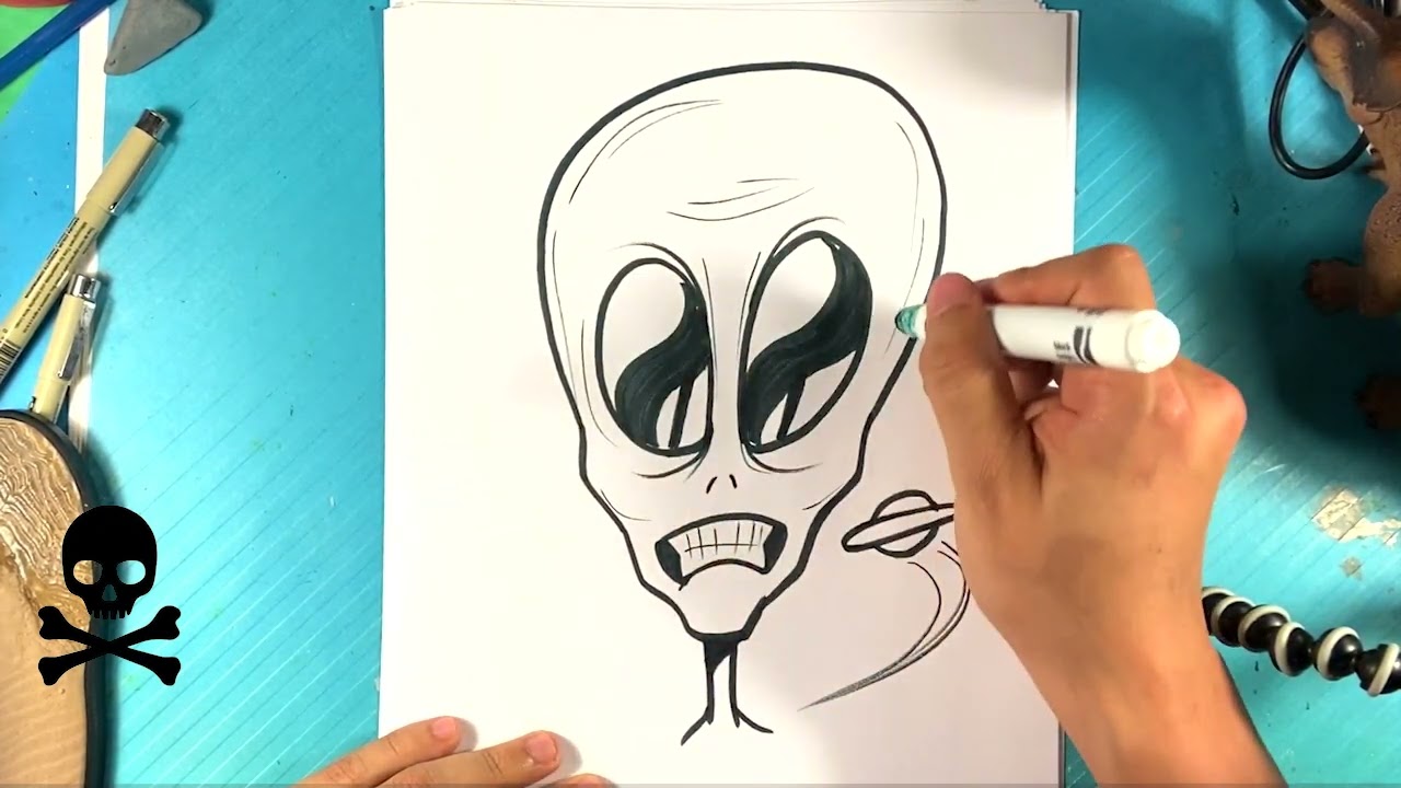 Detail Graffiti Draw Alien Nomer 57