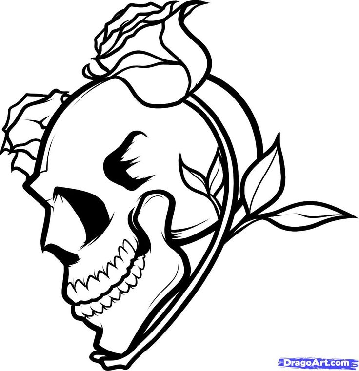 Detail Graffiti Drawings Of Roses And Skulls Nomer 9
