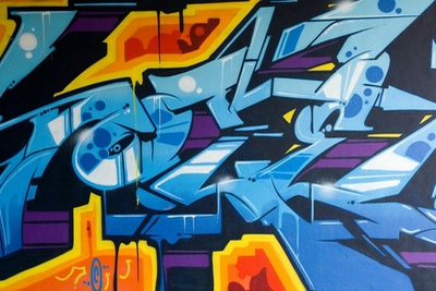 Detail Graffiti Dunkelblau Nomer 16