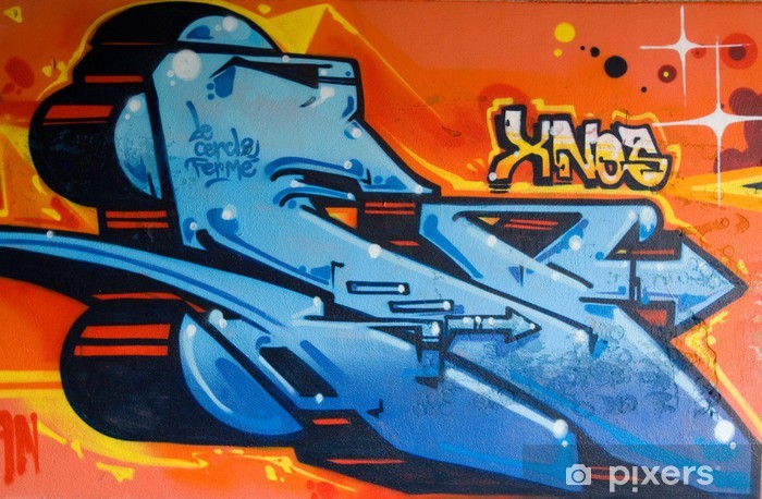 Detail Graffiti Dunkelblau Nomer 44