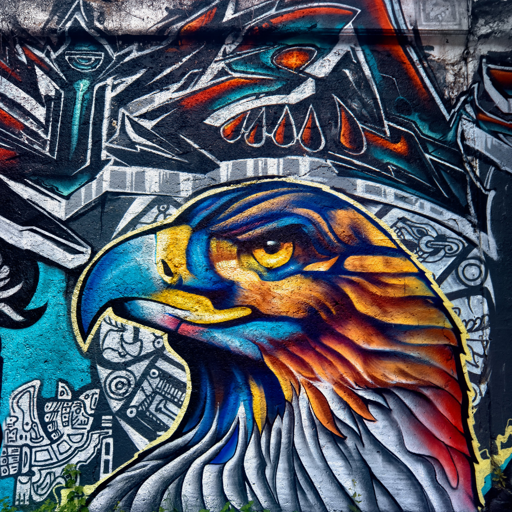 Detail Graffiti Eagle Nomer 2