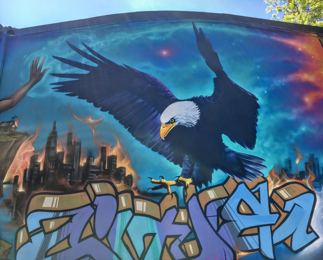 Detail Graffiti Eagle Nomer 4
