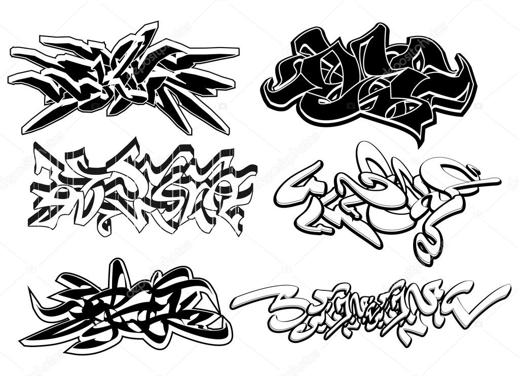 Detail Graffiti Elemen Nomer 11