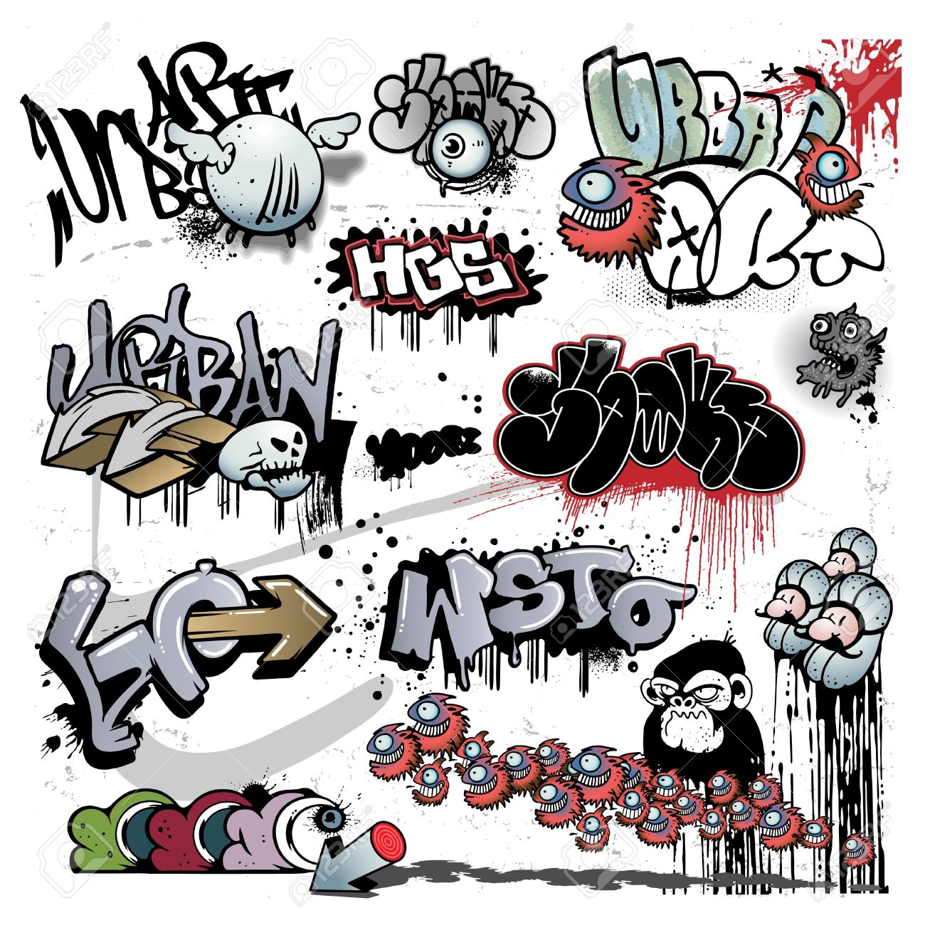 Detail Graffiti Elements Nomer 7