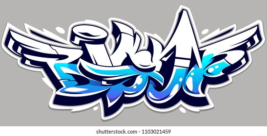 Detail Graffiti Firman 3d Nomer 33