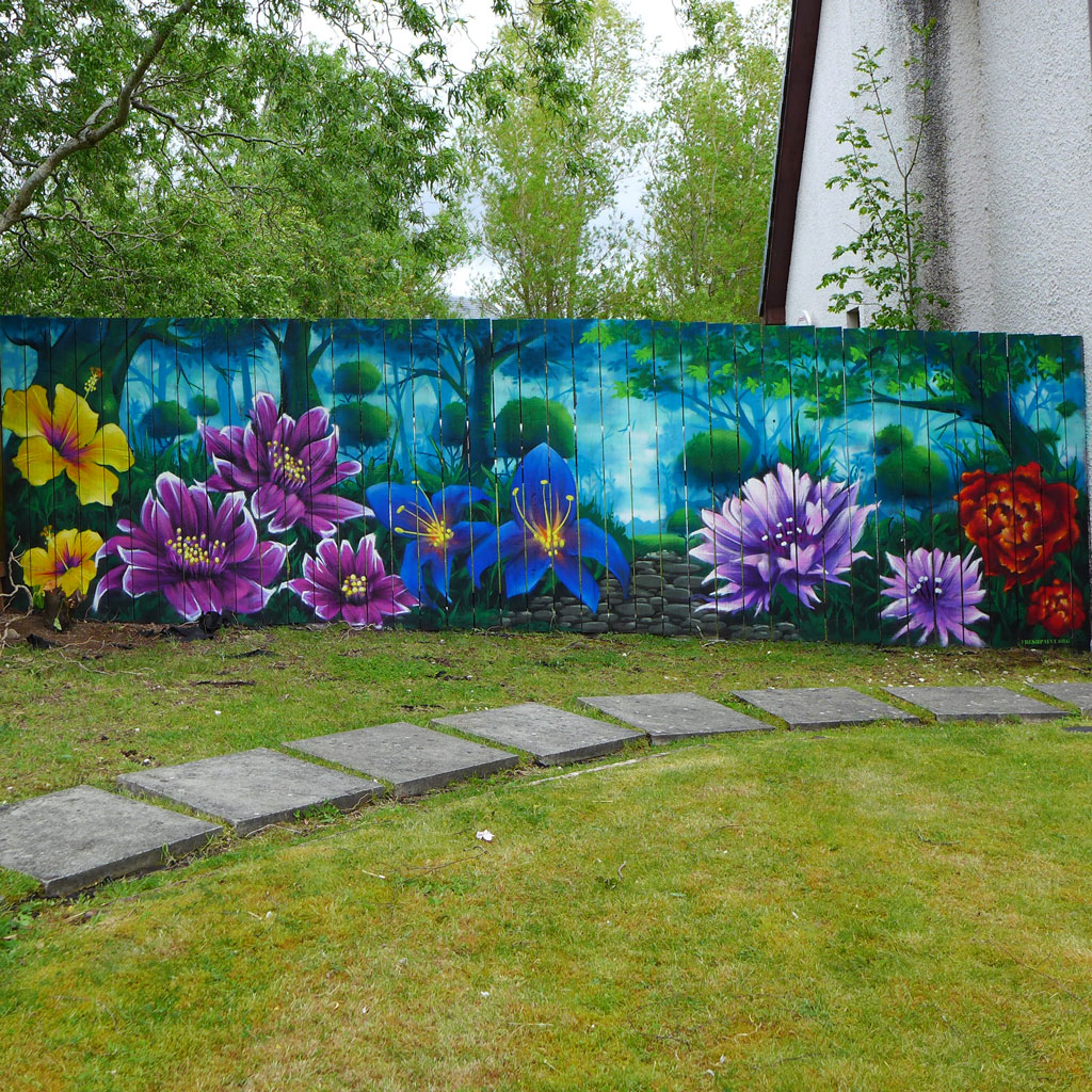 Detail Graffiti Flower Mural Nomer 13