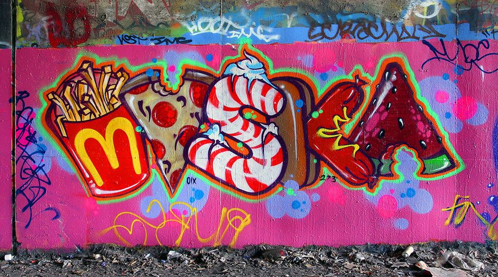 Detail Graffiti Food Nomer 12