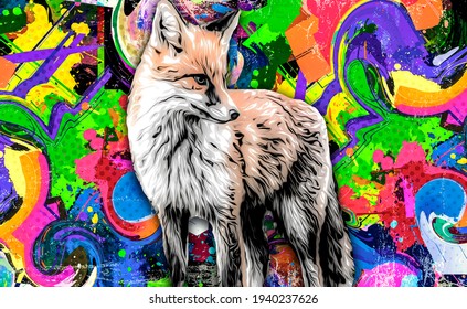 Detail Graffiti Fox Nomer 6