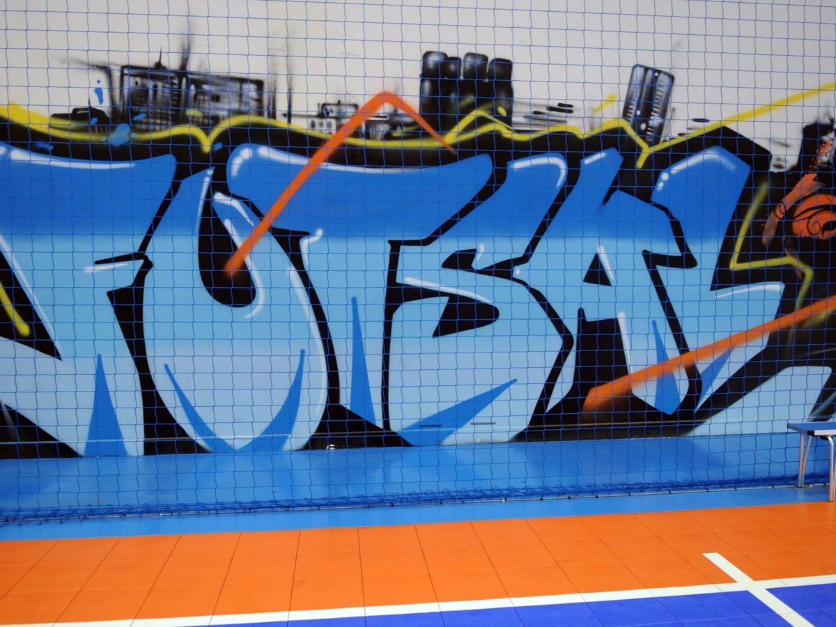 Detail Graffiti Futsal Nomer 6