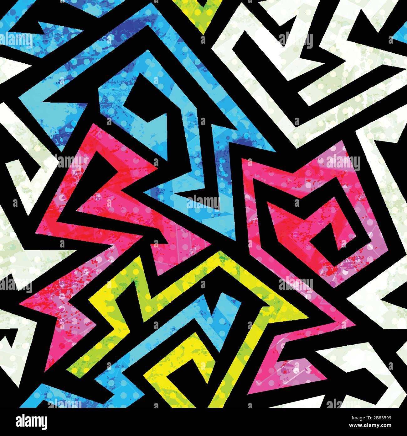Detail Graffiti Geometric Nomer 25