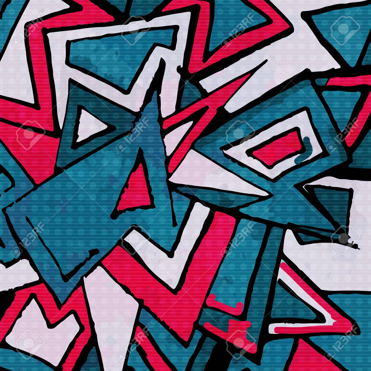 Detail Graffiti Geometric Nomer 41