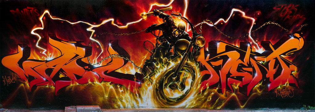 Detail Graffiti Ghost Rider Nomer 19