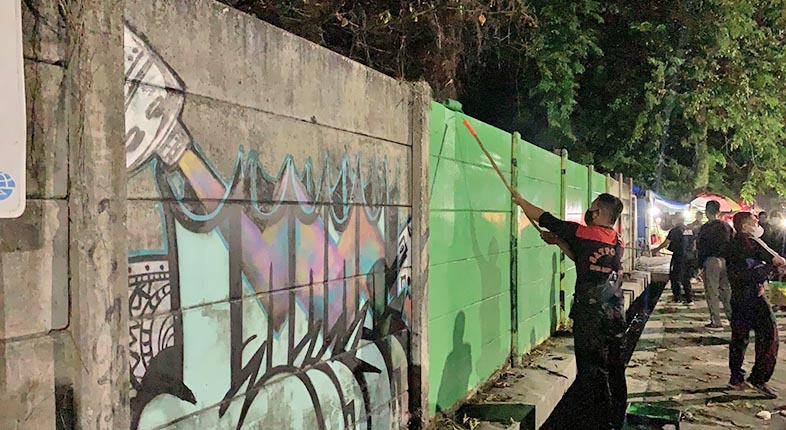 Detail Graffiti Golongan Anti Sadar Nomer 28