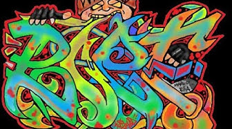 Detail Graffiti Gradasi Warna Nomer 9