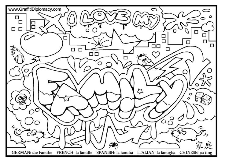Detail Graffiti Graffiti Coloring Pages Nomer 24