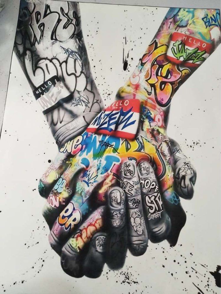 Detail Graffiti Hand Nomer 17