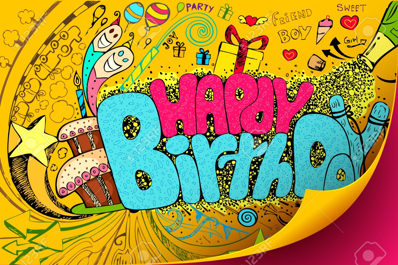 Detail Graffiti Happy Birthday Doodle Nomer 17