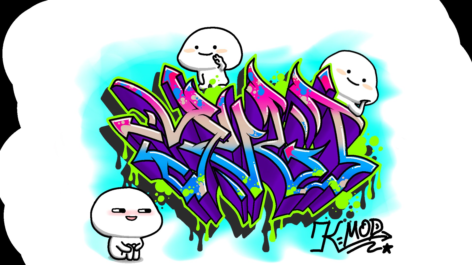 Detail Graffiti Happy Birthday Sayang Nomer 24