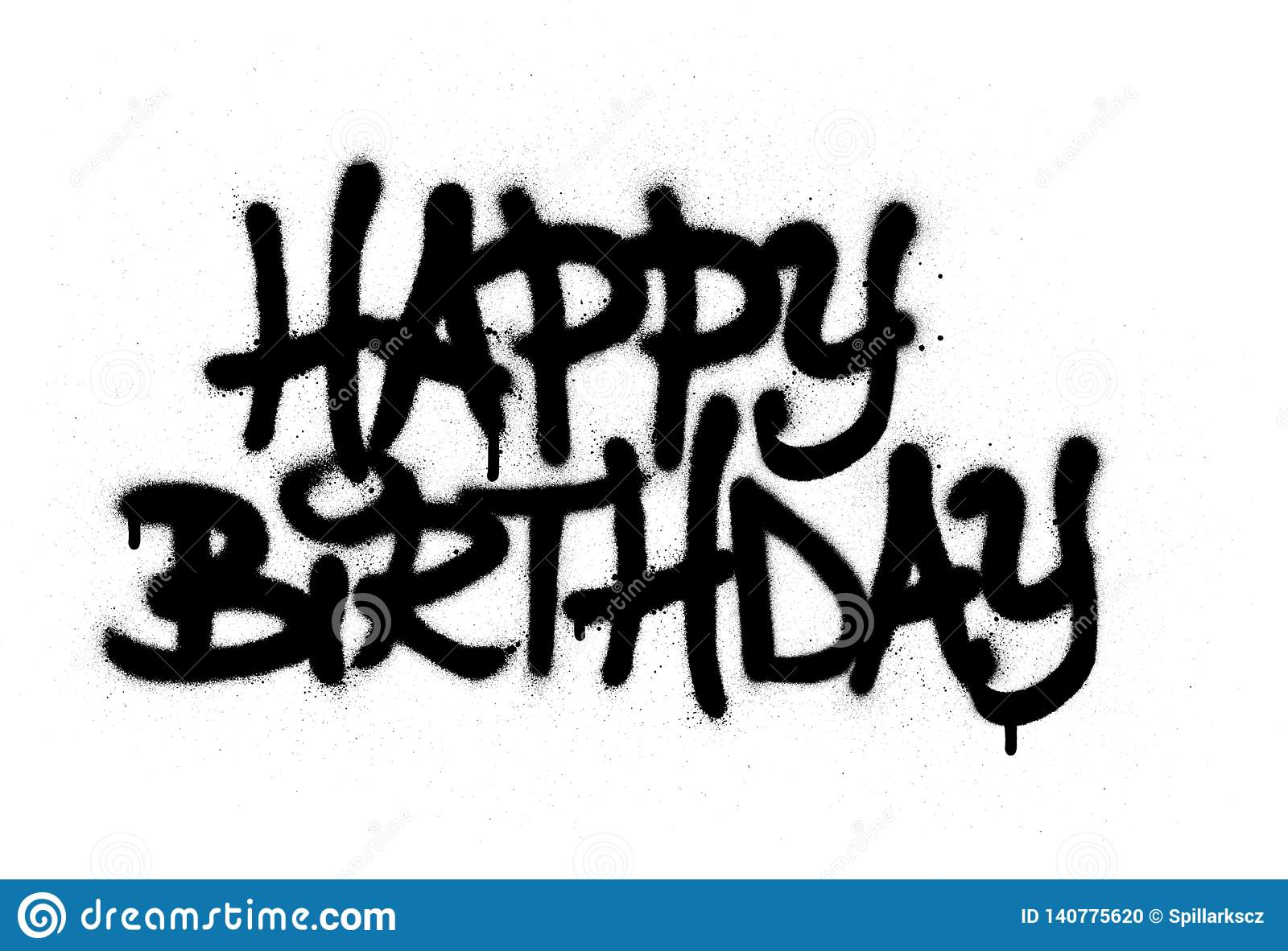 Detail Graffiti Happy Birthday Simple Nomer 2