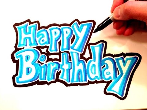 Detail Graffiti Happy Birthday Simple Nomer 8