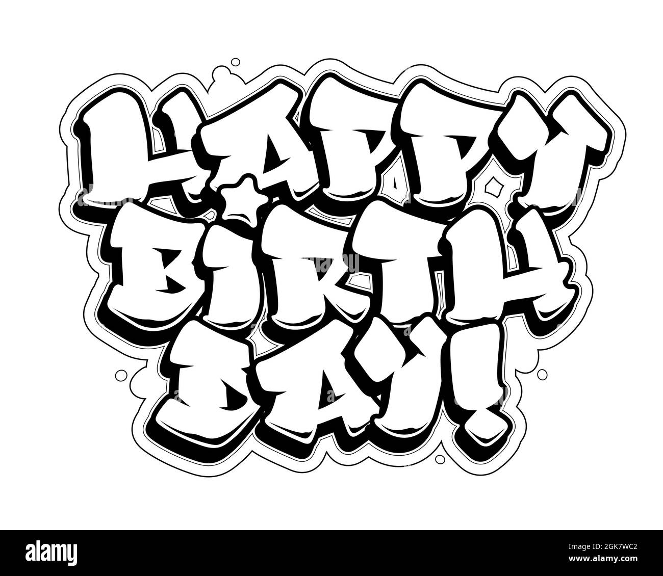 Detail Graffiti Happy Birthday Simple Nomer 10