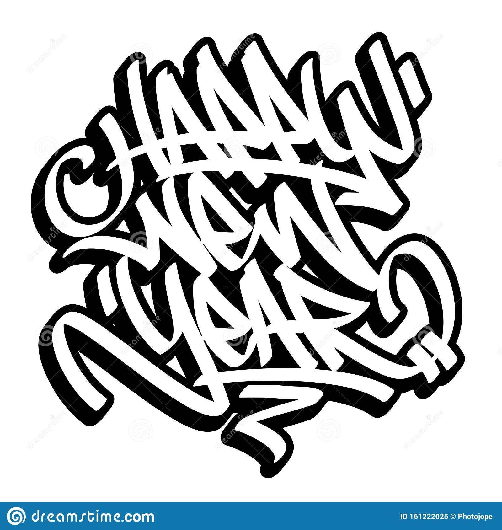 Detail Graffiti Happy New Year Nomer 7