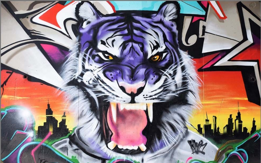 Detail Graffiti Harimau Nomer 5