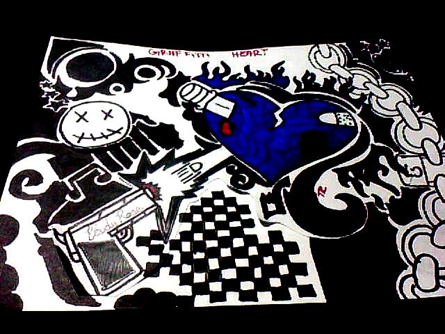 Detail Graffiti Heart Nomer 53