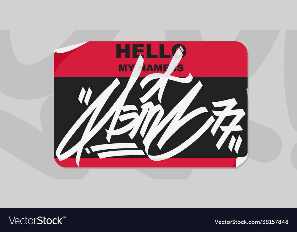 Detail Graffiti Hello My Name Is Nomer 19