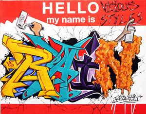 Detail Graffiti Hello My Name Is Nomer 41