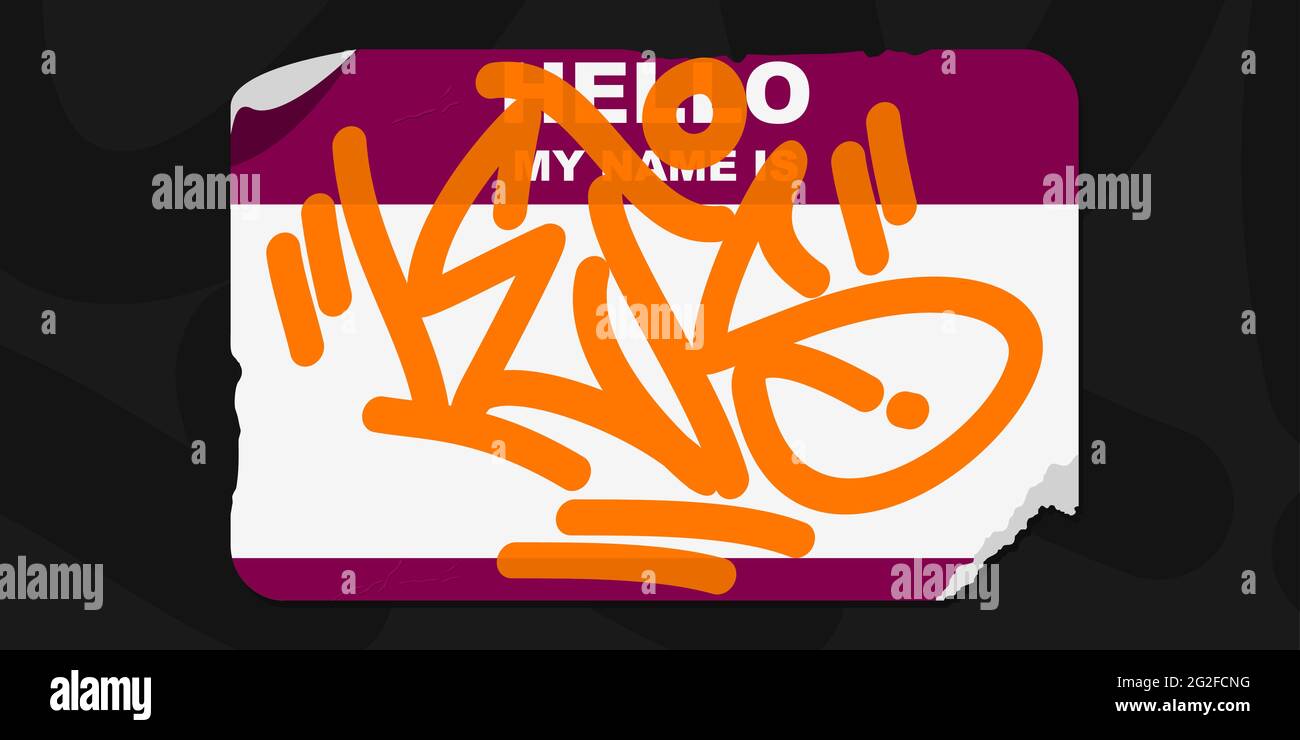 Detail Graffiti Hello My Name Is Nomer 42