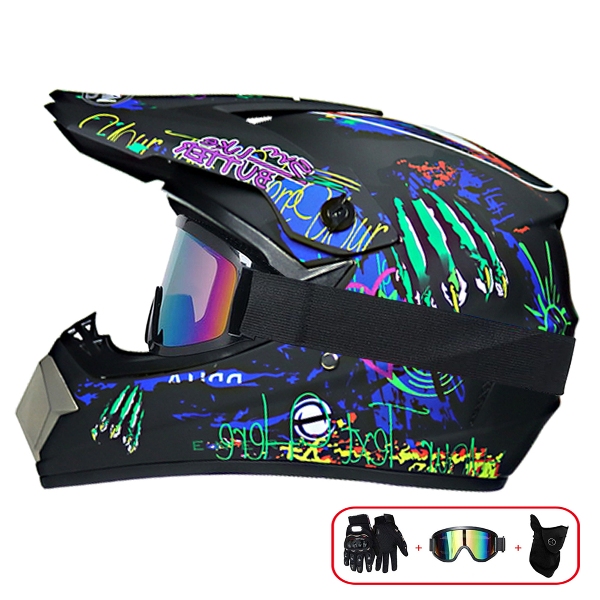 Detail Graffiti Helm Motor Cross Nomer 21