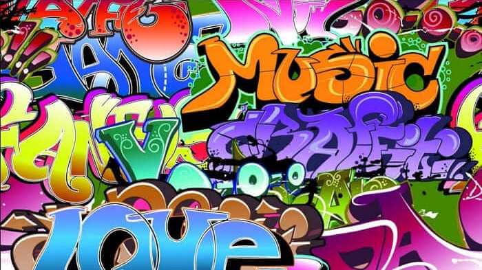 Detail Graffiti Huruf Berwarna Nomer 7