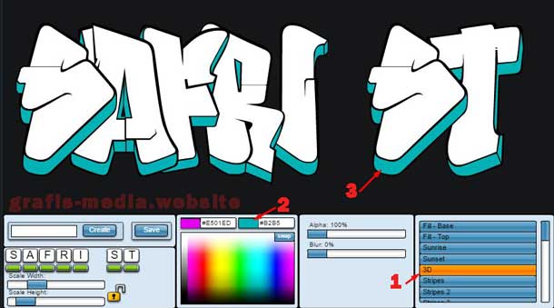 Detail Graffiti Huruf Berwarna Nomer 28